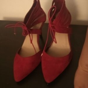 Lane Bryant red high heels size 12